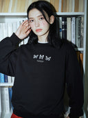 Triple Butterfly Embroidered Sweatshirt