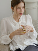Eleanor Ribbon Tie Blouse