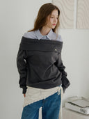 Flower Punching Layered Knit Skirt