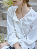 Delia Dot Banding Blouse