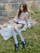 Striped Layered Skirt Pants