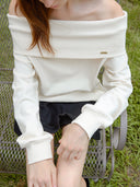 Bold Off-Shoulder Sweatshirt