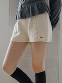 Bay Cable Knit Wool Shorts