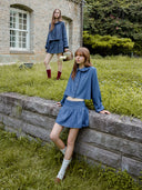 Poi Frill Denim Blouse