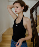 Letters Label Halter Neck Top