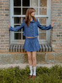 Poi Lace Denim Skirt