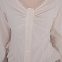 Lazy Frill Shirring Blouse