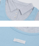 [予約販売/8月下旬入庫予定] Letters Double Layered PK Collar Shirt