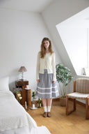 Cotton Midi Belted Skirt