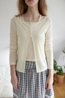 Berin Boat-Neck Layered Cardigan
