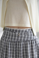 Cotton Midi Belted Skirt
