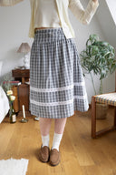 Cotton Midi Belted Skirt