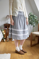 Cotton Midi Belted Skirt