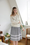 [Ivory 4月上旬入荷] Fay Lace One-Shoulder Cashmere Knit