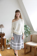 Cotton Midi Belted Skirt