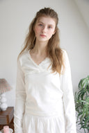 V-Neck Lace Wrap T-Shirt