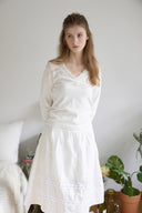 V-Neck Lace Wrap T-Shirt