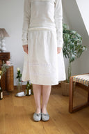 Cotton Midi Belted Skirt