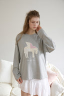 Horse Flower Patchwork T-Shirt