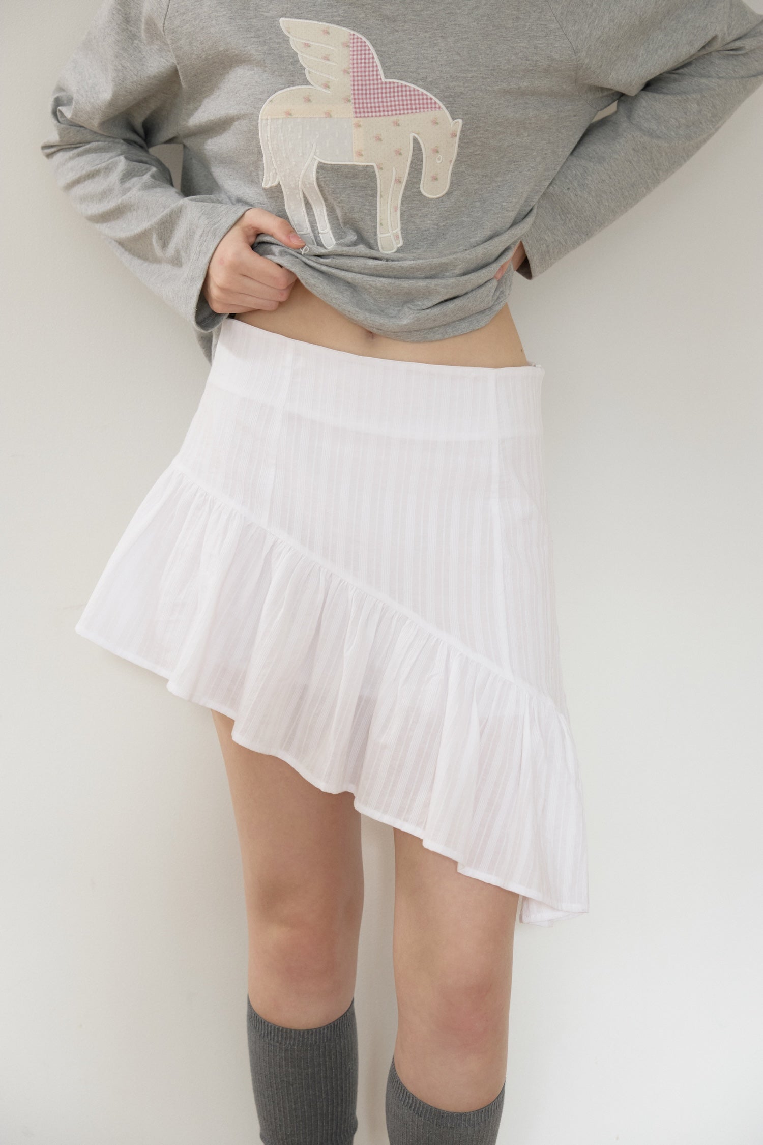 Candle Asymmetrical Frill Skirt – LETTER FROM MOON