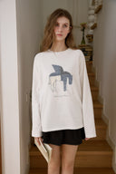 Horse Flower Patchwork T-Shirt