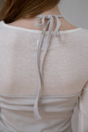 Shirring Halter-Neck Layered T-Shirt