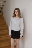 [予約販売/2月中旬入荷] Lace Pintuck Shirt Blouse