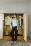 Shirring Halter-Neck Layered T-Shirt