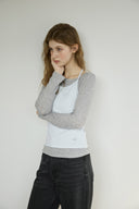 Shirring Halter-Neck Layered T-Shirt