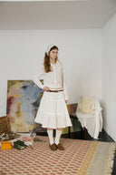 [予約販売/2月中旬入荷] Lace Pintuck Shirt Blouse