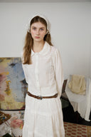 [予約販売/2月中旬入荷] Lace Pintuck Shirt Blouse