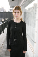 Berin Boat-Neck Layered Cardigan