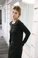 Berin Boat-Neck Layered Cardigan