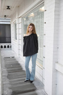 Leaf One-Shoulder Frill Blouse