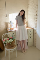 [3月上旬入荷] [LETTER FROM MOON × dasique] Cottage Patchwork Midi Skirt