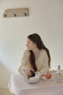 [予約販売/5月上旬入荷] [LETTER FROM MOON × dasique] V-Neck Scallop Cardigan