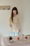 [予約販売/5月上旬入荷] [LETTER FROM MOON × dasique] V-Neck Scallop Cardigan