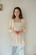[予約販売/5月上旬入荷] [LETTER FROM MOON × dasique] V-Neck Scallop Cardigan