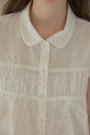 [LETTER FROM MOON × dasique] Shirred Volume Shirt Blouse