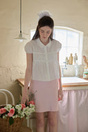 [LETTER FROM MOON × dasique] Shirred Volume Shirt Blouse