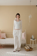 [LETTER FROM MOON × dasique] Letters Two-Way Slim T-Shirt