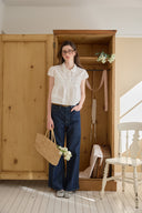 [LETTER FROM MOON × dasique] Shirred Volume Shirt Blouse
