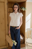 [3月上旬入荷] [LETTER FROM MOON × dasique] Shirred Volume Shirt Blouse
