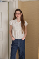 [LETTER FROM MOON × dasique] Shirred Volume Shirt Blouse