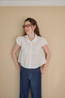 [LETTER FROM MOON × dasique] Shirred Volume Shirt Blouse