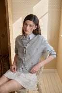 [4月上旬入荷] [LETTER FROM MOON × dasique] V-Neck Scallop Cardigan