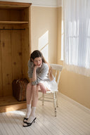 [予約販売/5月上旬入荷] [LETTER FROM MOON × dasique] V-Neck Scallop Cardigan