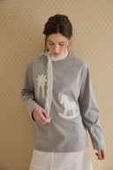[LETTER FROM MOON × dasique] Pony Patchwork Long-Sleeve T-Shirt