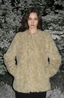 Mer Non-Collar Fur Jacket