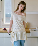 Ribbon Tie Asymmetric Dress